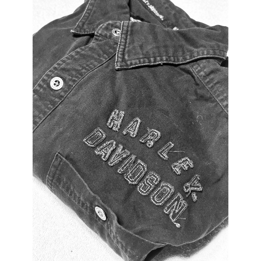 AuthenticHarley-Davidson Men's XL Long Sleeve Button-Up Shirt  100% Cotton Biker